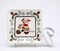 Ceramic Santa With Scooter Plate And Candy Cane Cookie Cutter, Home Décor, Gift for Her, Gift for Mom, Kitchen Décor, Christmas Décor